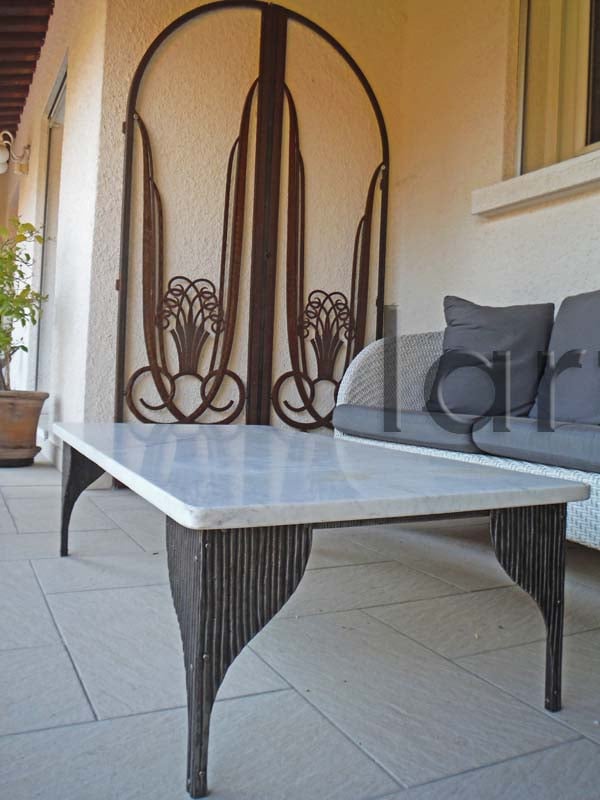 Pied de table basse Art déco fer forgé