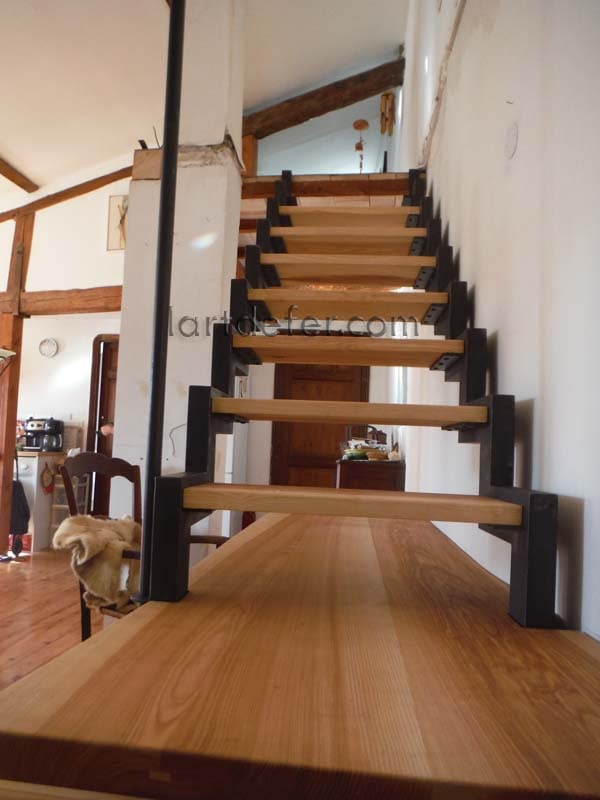 Escalier fer et bois par Boris Klein