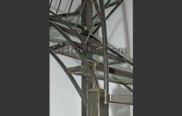 Escalier fer et verre