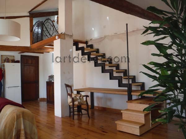 Escalier fer et bois par Boris Klein