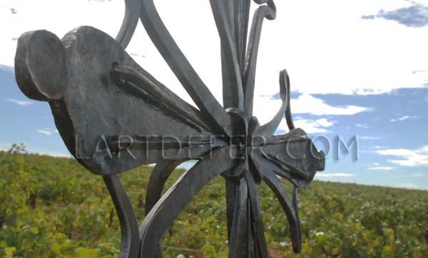 Croix occitane par Boris Klein, l'art de fer Lézignan Corbières