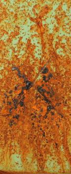 VCI Coatings Primer Applied to Rusty Steel Surface.