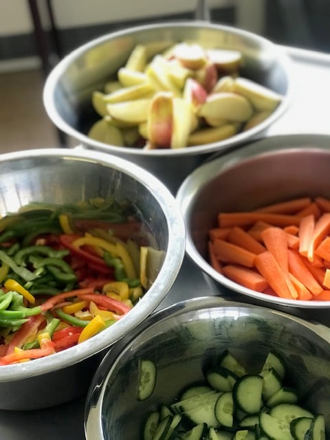 Gesundes Paussenbrot in der Schule Oberthulba - Obst & Gemüse