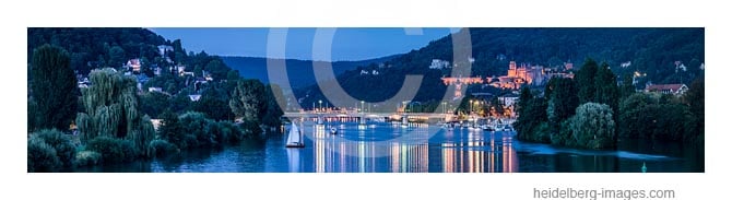 Archiv-Nr. hc2016131 | Neckarufer und Heidelberg im Abendlicht