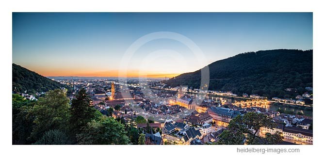 Archiv-Nr. hc2013140 | Heidelberger Altstadt, Neckar und Rheinebene im Sonnenuntergang