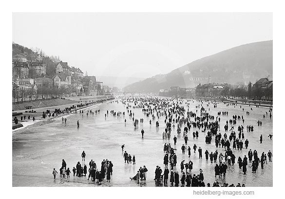 Archiv-Nr. h3001 / "Eisiger Sonntag" auf dem zugefrorenen Neckar 1929