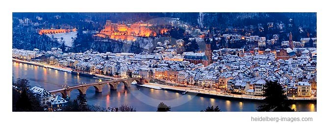 Archiv-Nr. hc2009242 | Blick vom Philosophenweg auf die verschneite Altstadt