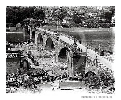 Archiv-Nr. 78H / Reparaturarbeiten an der Alten Brücke 1928