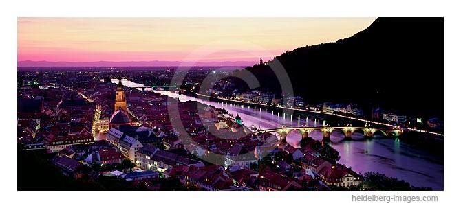 Archiv-Nr. hc2009115 | Heidelberg und Neckar im Abendrot
