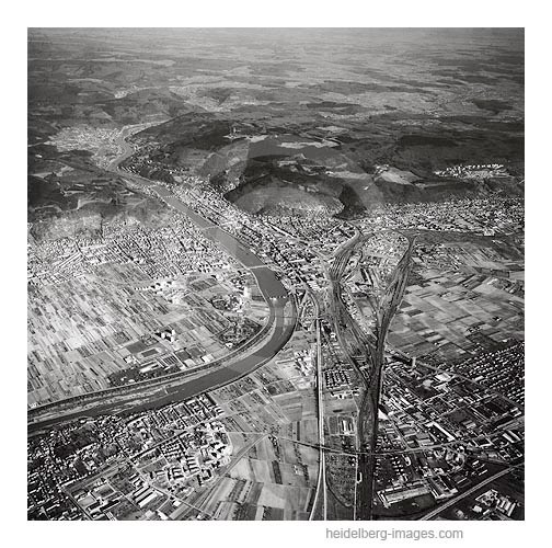 Archiv-Nr. L10_2110 / Luftbild von Heidelberg, Königstuhl und Umgebung 1968