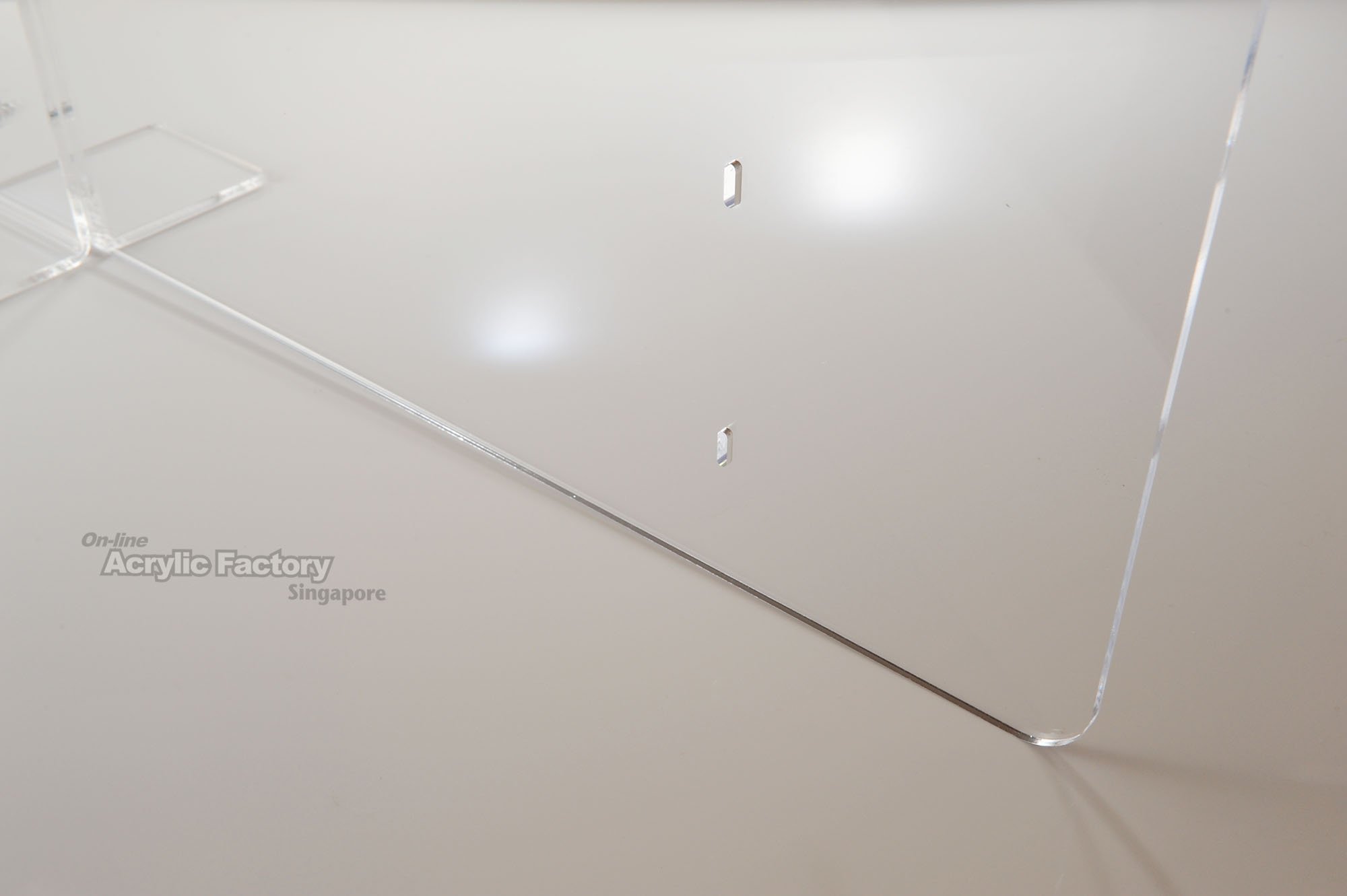 Screw holes provided