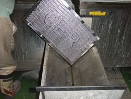 ③水切りしています。