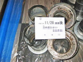 ▲ロースター部品清掃後