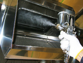 触媒コーキング作業