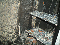 ▲火災で焼けたダンパー