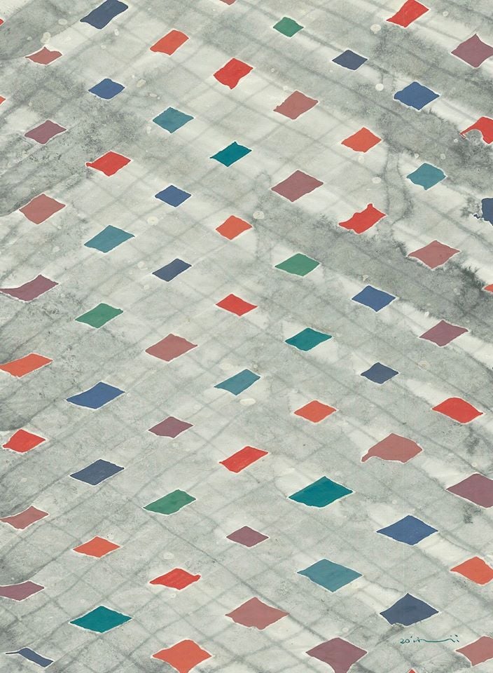 Suchness, 2019, Pine-soot-ink (清末胡開文 黄山松煙墨) and Mineral pigments on Mulberry paper, 344 x 244mm (13.54 x 9.6in.)