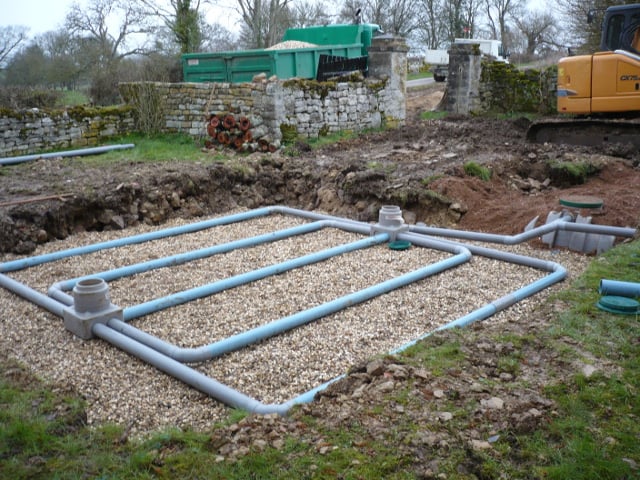 Réalisation d'un filtre à sable non drainé
