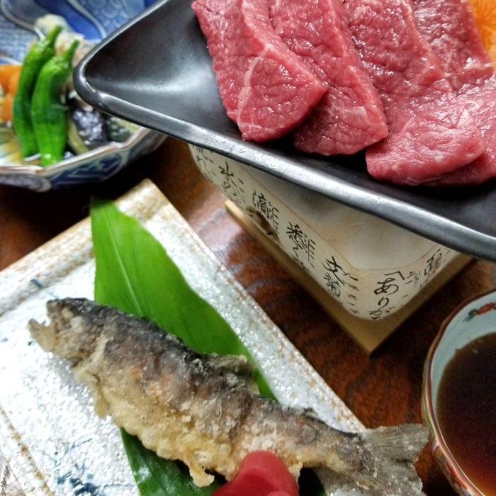 ご希望によっては川魚もご提供します