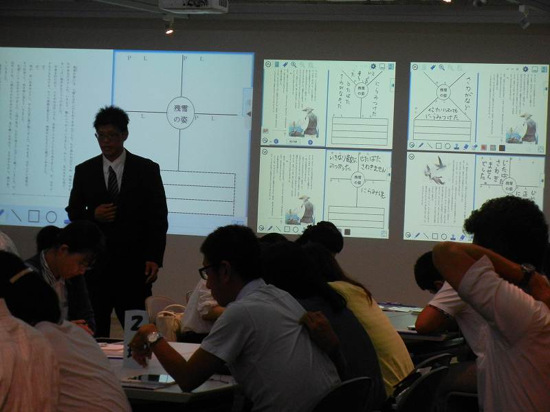 ４人のチャートを前に映し出してみんなで共有