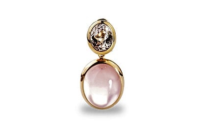 Riga (11x9) mit Rauchquarz, hell, € 410,00 mit Victoria (20x15) mit Rosenquarz  € 740,00  