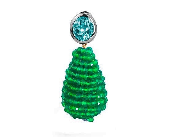 Riga (12x10) mit Blautopas, sky blue € 490,00  mit Sophie Grünachat  € 150,00