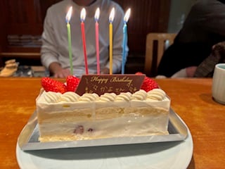 息子家族が私のお誕生日を祝ってくれました♪自分のことを思ってくれる人がいることのしあわせ♡