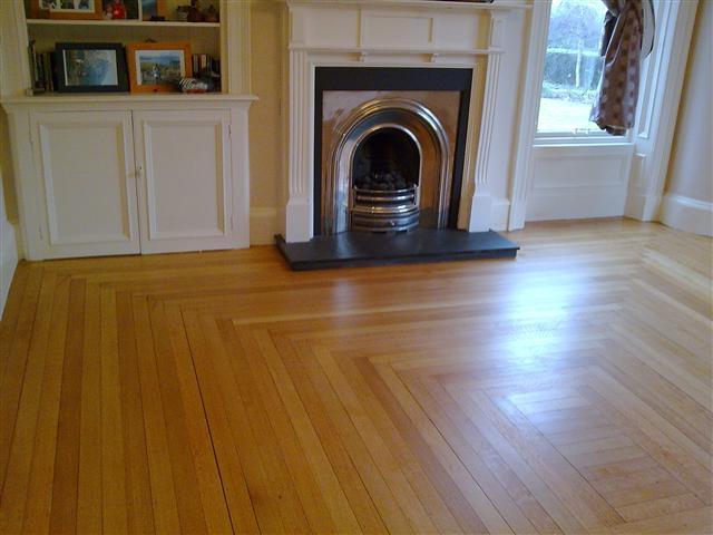 Oak floor finished with Granwax Granglaze polyurethane floor seal.