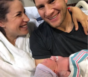 Nathaniel Calbraith Perry and his parents, Elizabeth and Christopher / 赤ん坊のナサニエル・カルブレイス・ペリーと両親のエリザベスとクリストファー