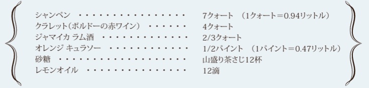 ペリー・パンチの材料