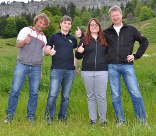 (v.l) Scheidegger Samuel / Stalder Kevin / Künsch Lena / Grüschow Thomas