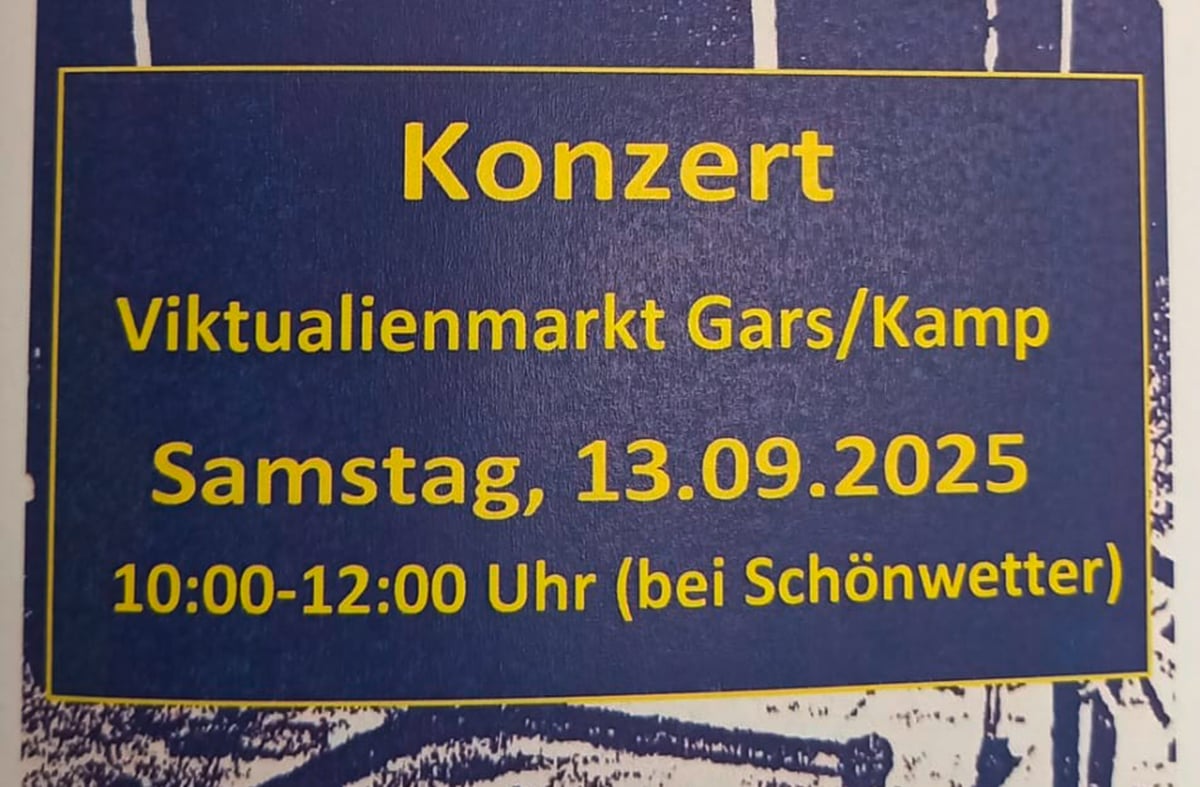 13. September: Bigbandkonzert am Garser Viktualienmarkt