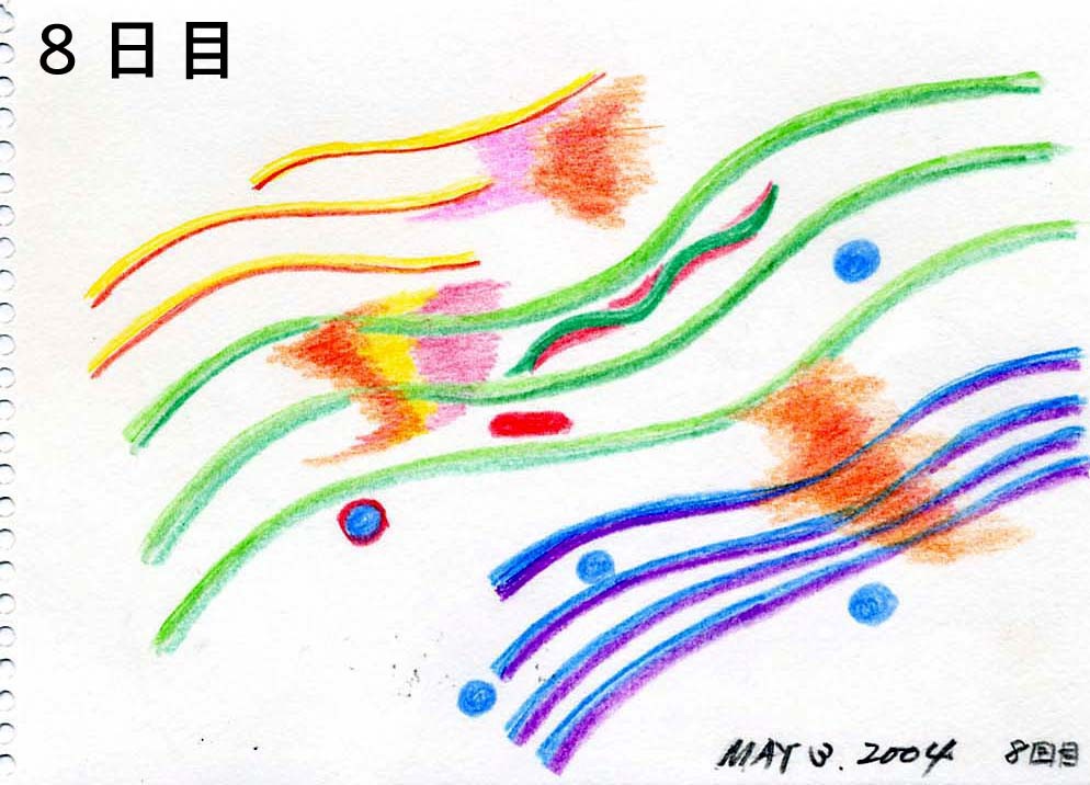 トレーニング8日目　次第に爽やかになり曲線が多く多彩に