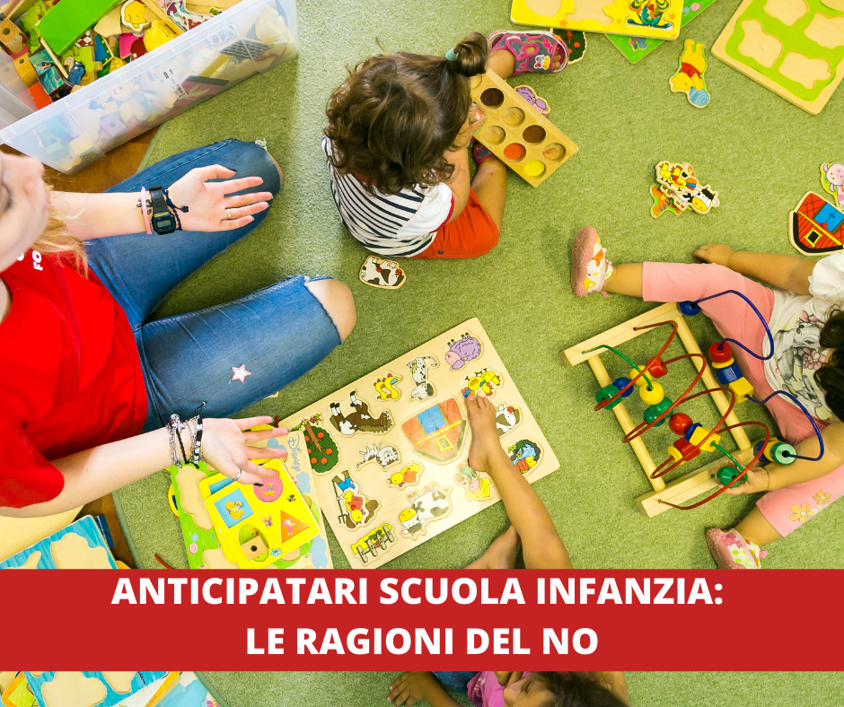 Anticipatari scuola infanzia: le ragioni del no