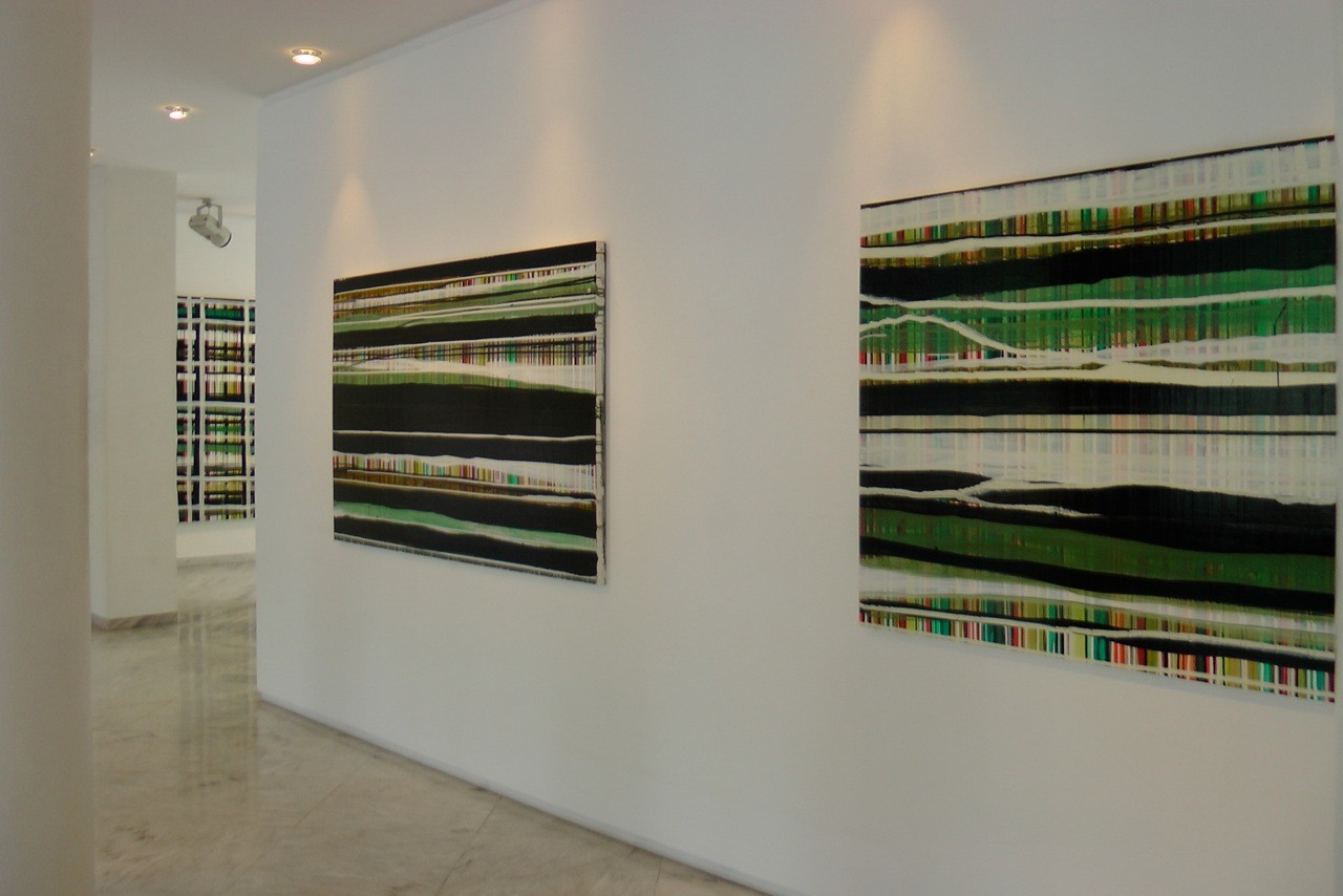 Monika Humm transition 1 und 2,  Ausstellungsansicht: Galerie Bezirk Oberbayern, 2011