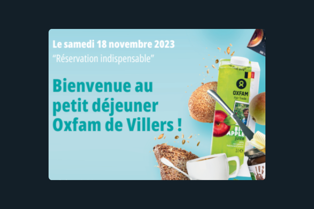 Petit déjeuner Oxfam de Villers-Ste-Gertrude