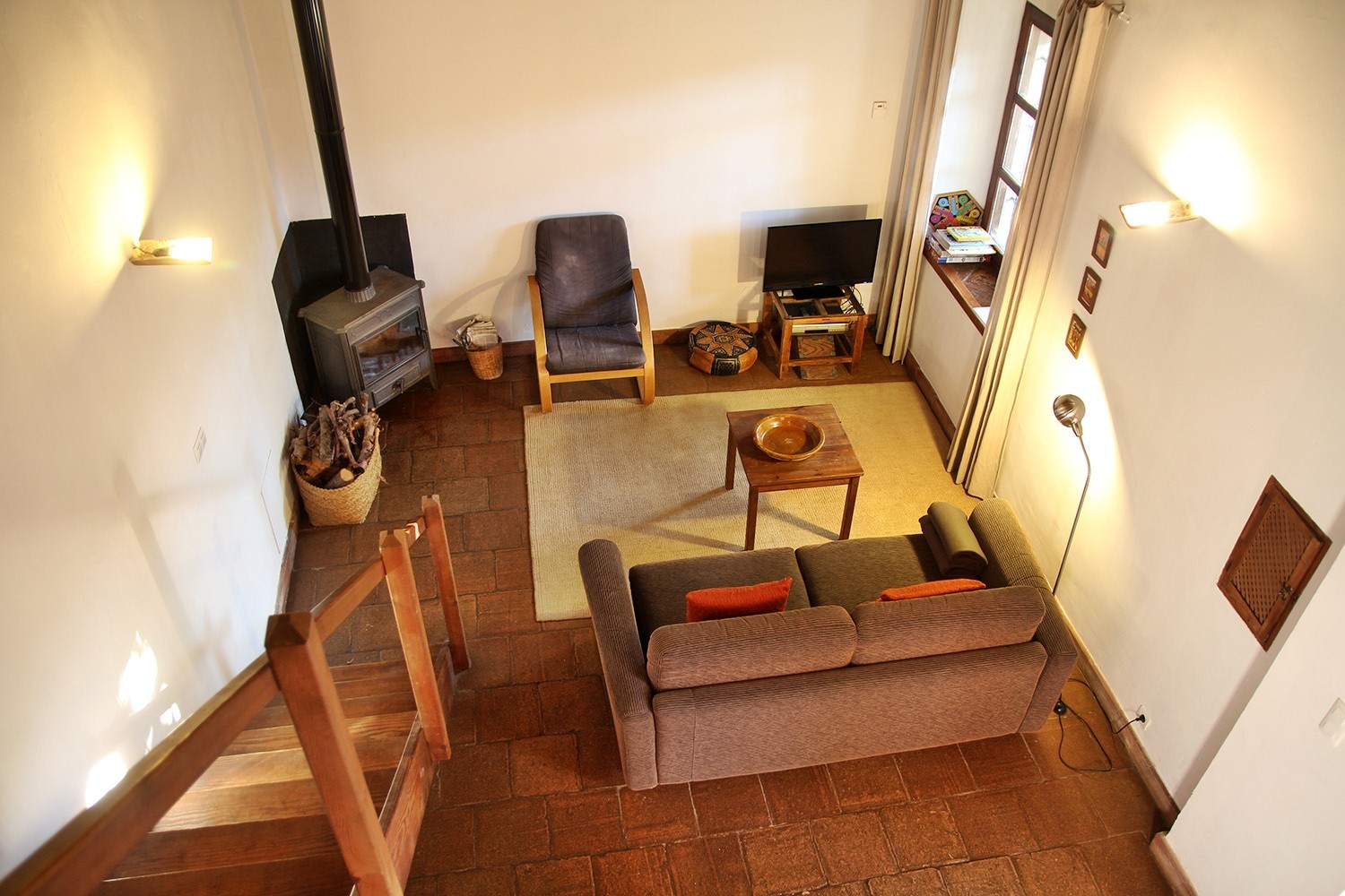 View on the living from the loft