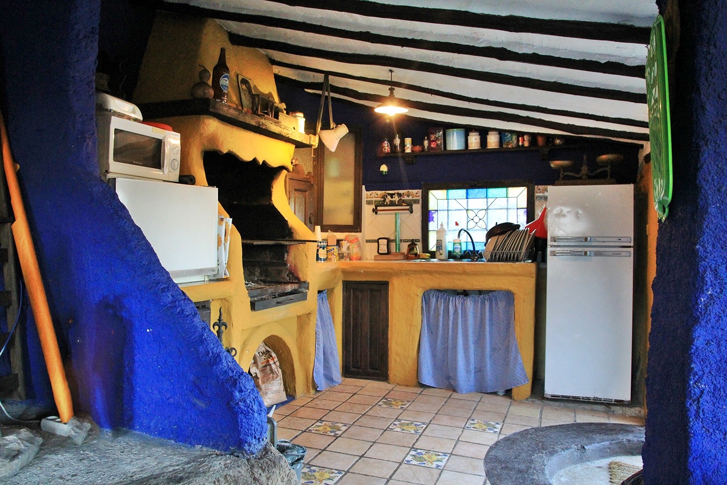 The upstairs kitchen