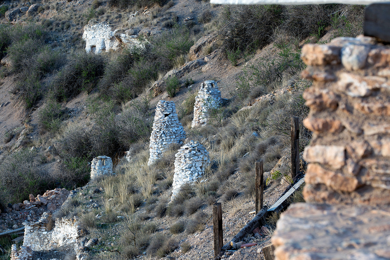 Detail of the caves below