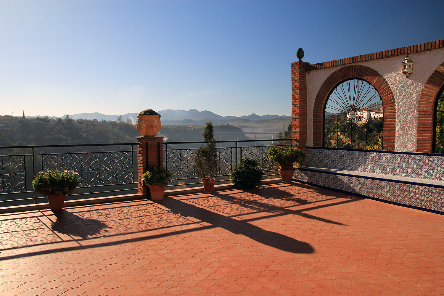 The views from the common terraces