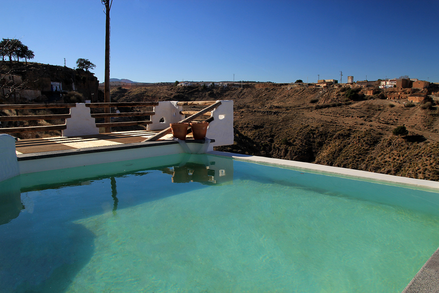 The view from the swimming pool