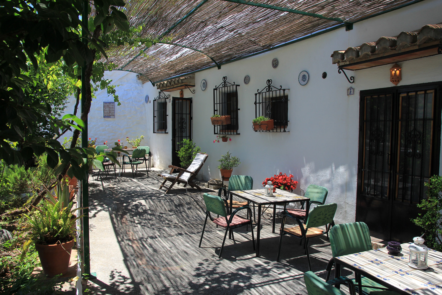 The terrace in front of the cave