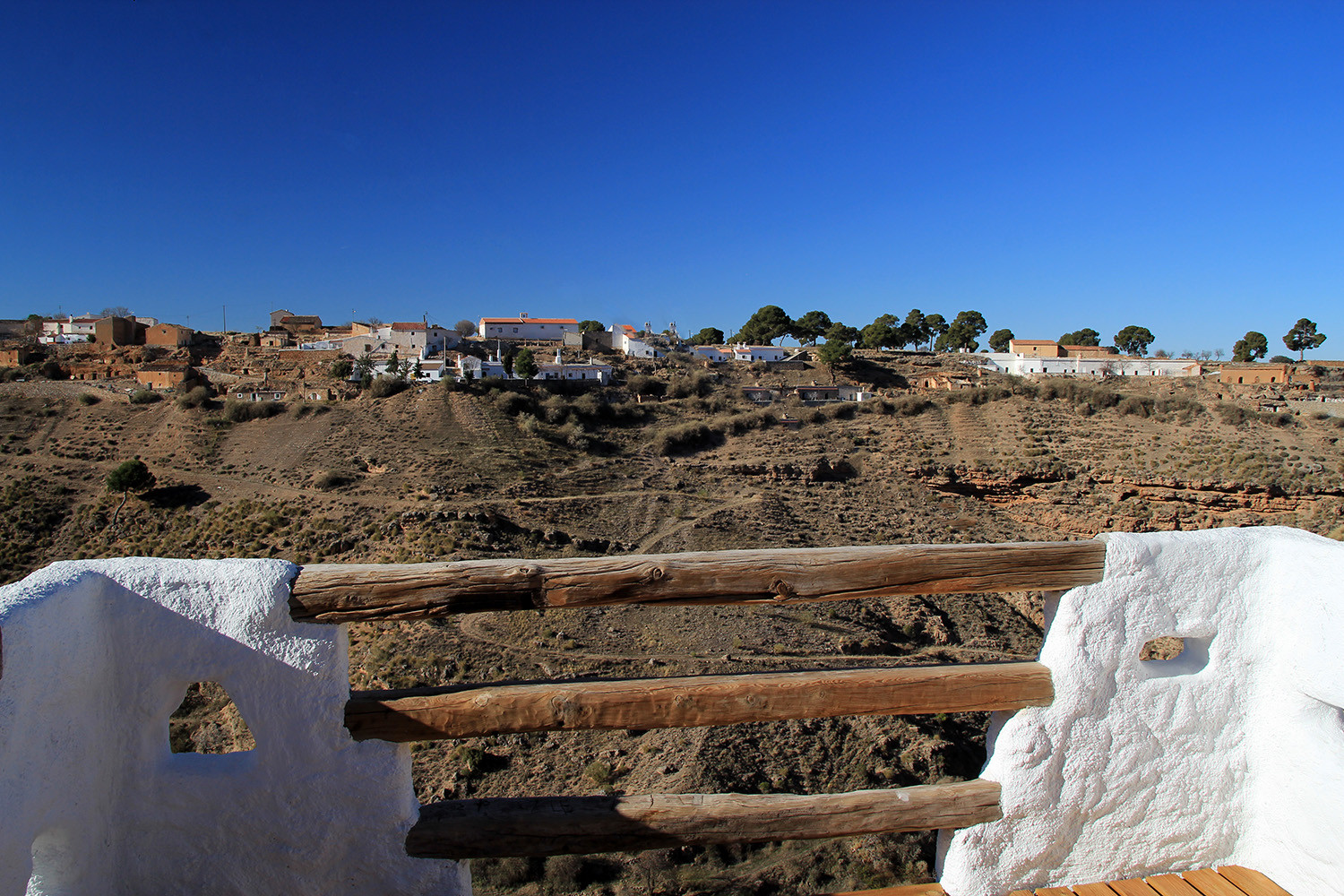 The view from the cave houses