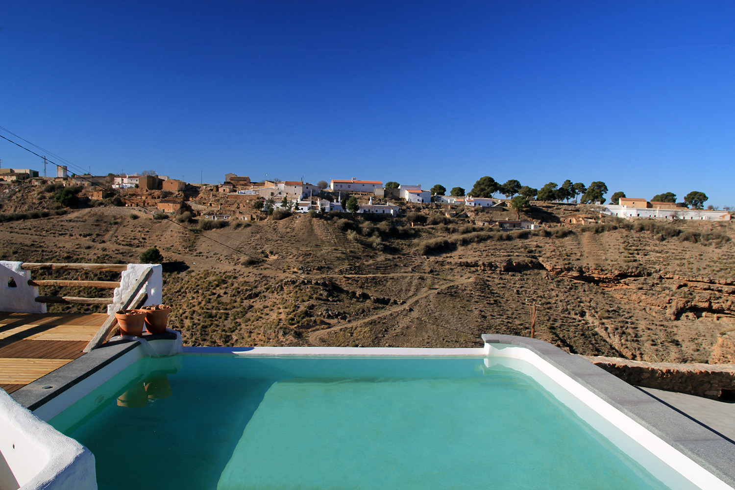 The view from the swimming pool