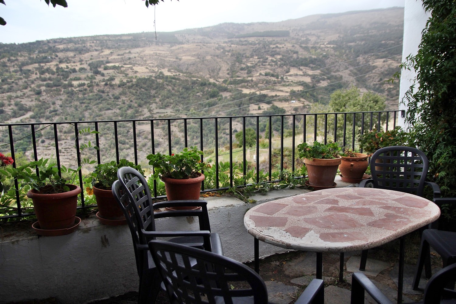 The terrace with views