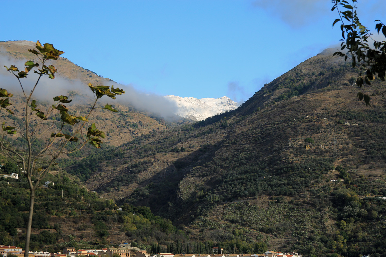 View on the Sierra Nevada from Lanjáron