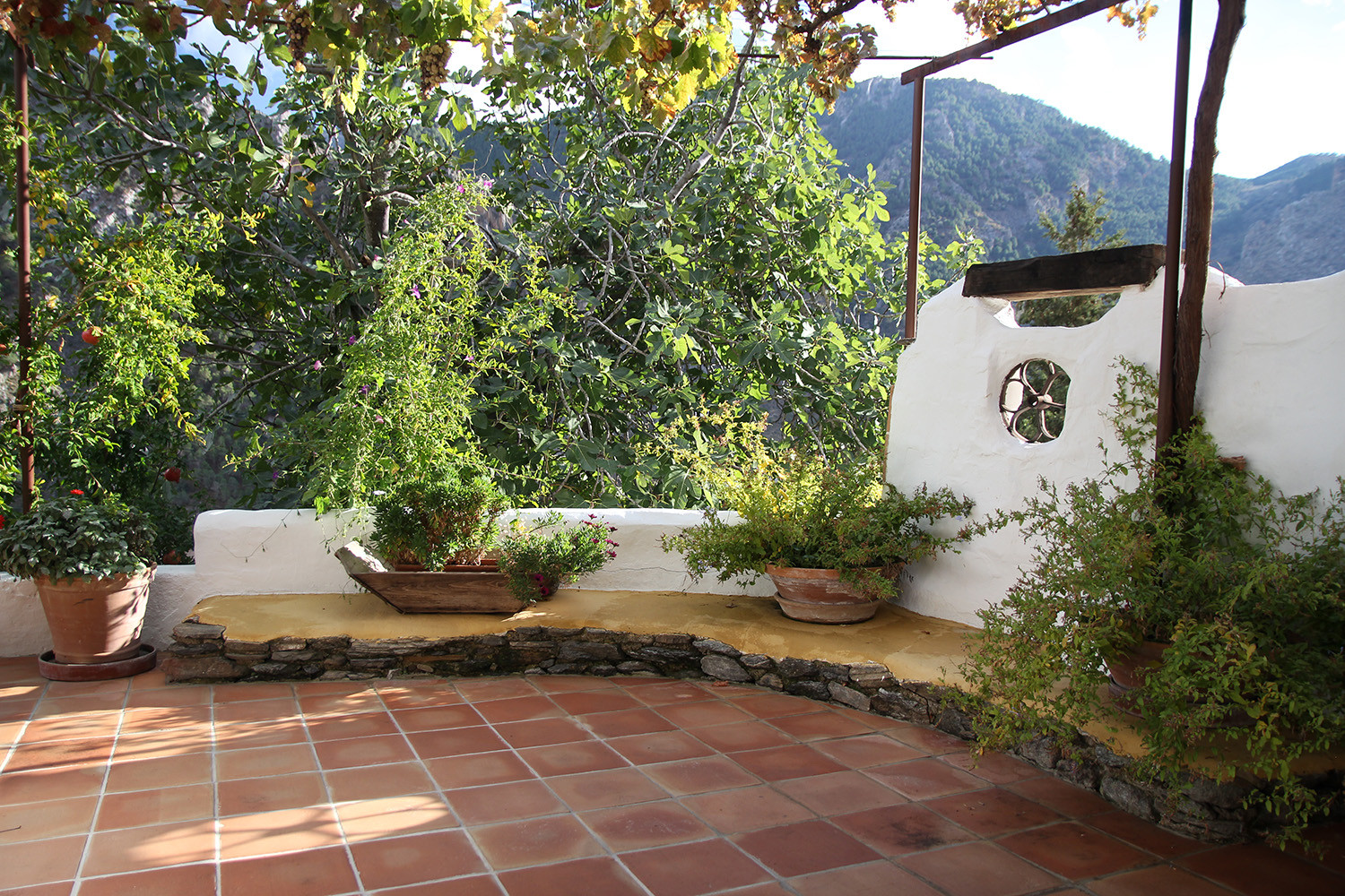 The terrace in front of the living