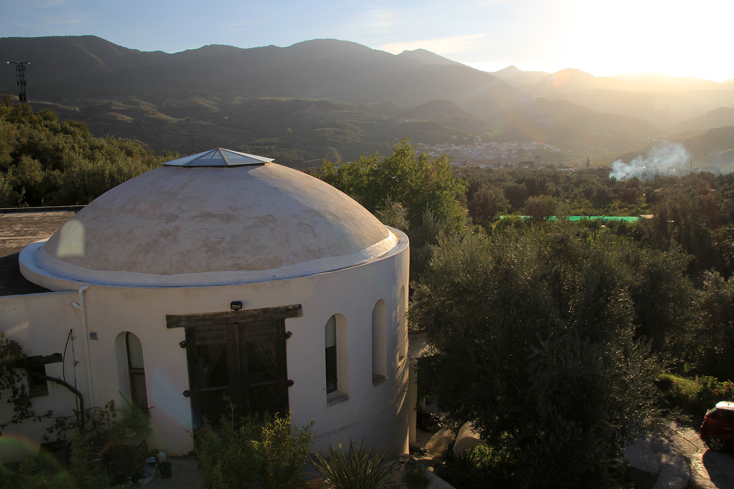 The view on the owners house next door