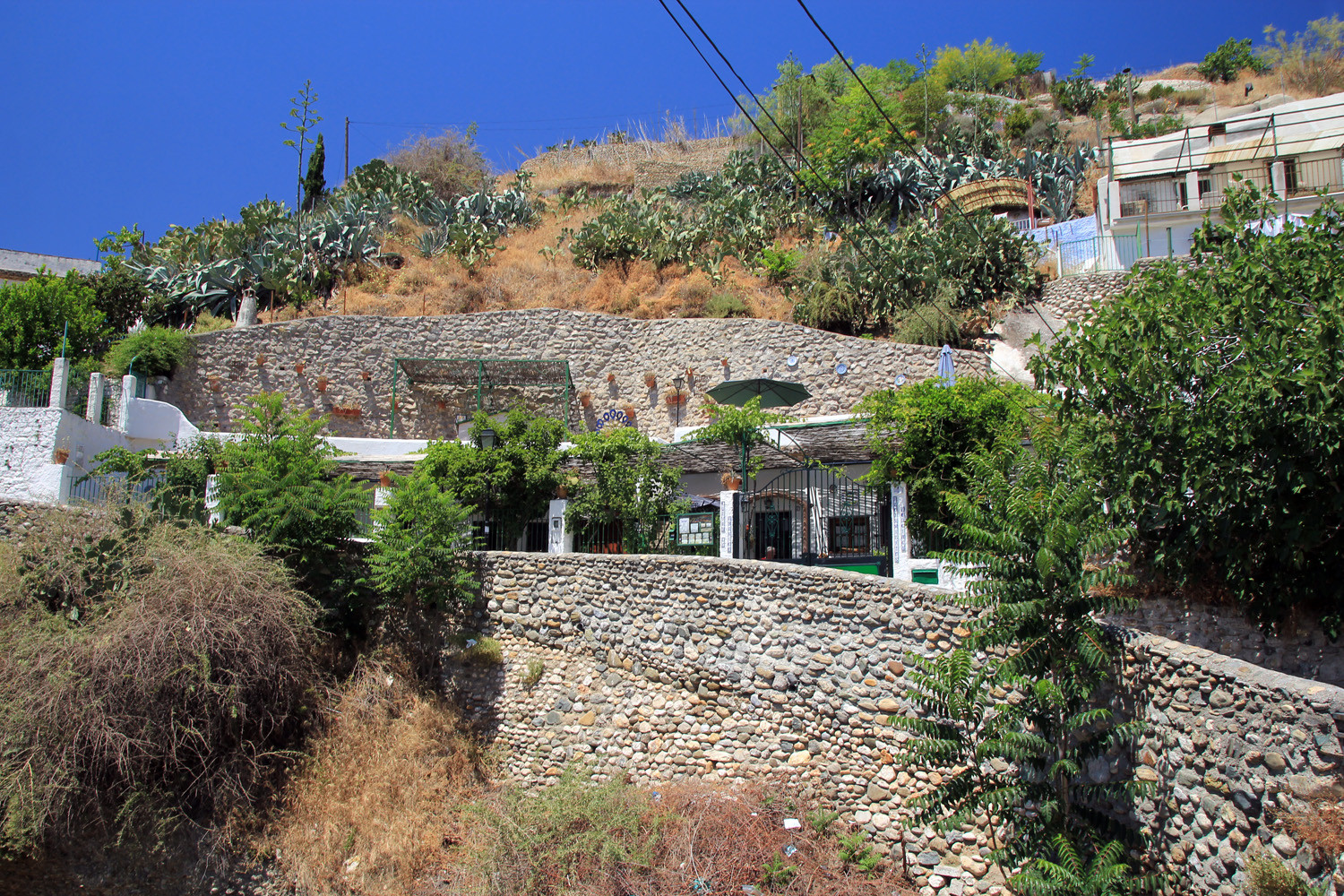 View on the cave complex