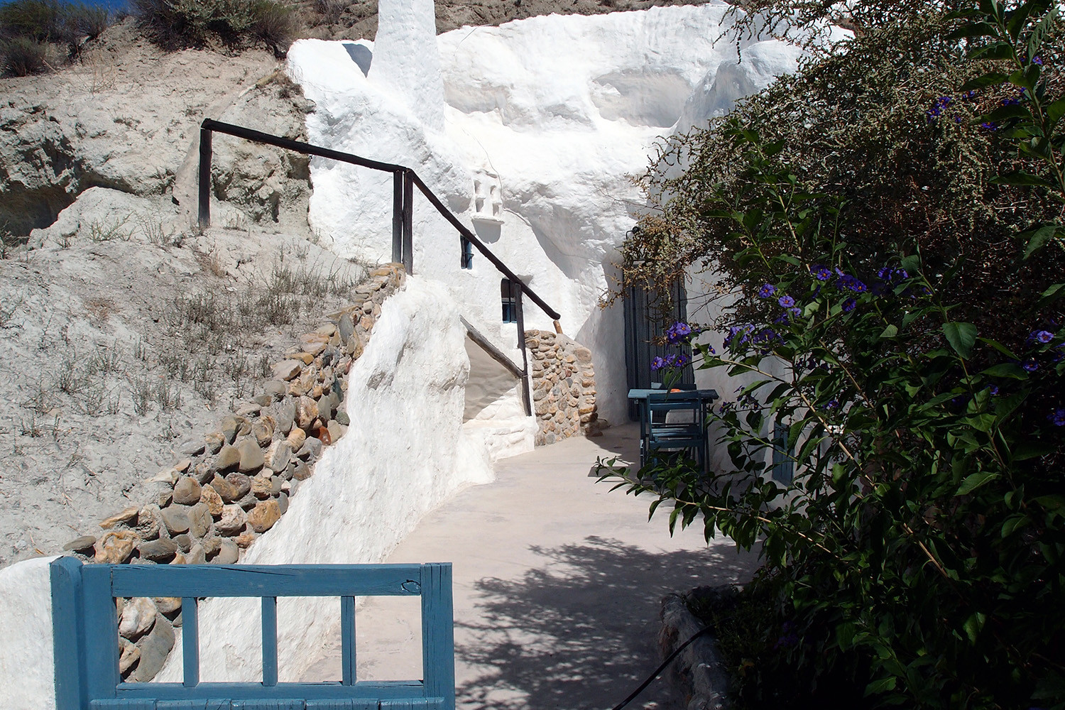 Front view of the cave house