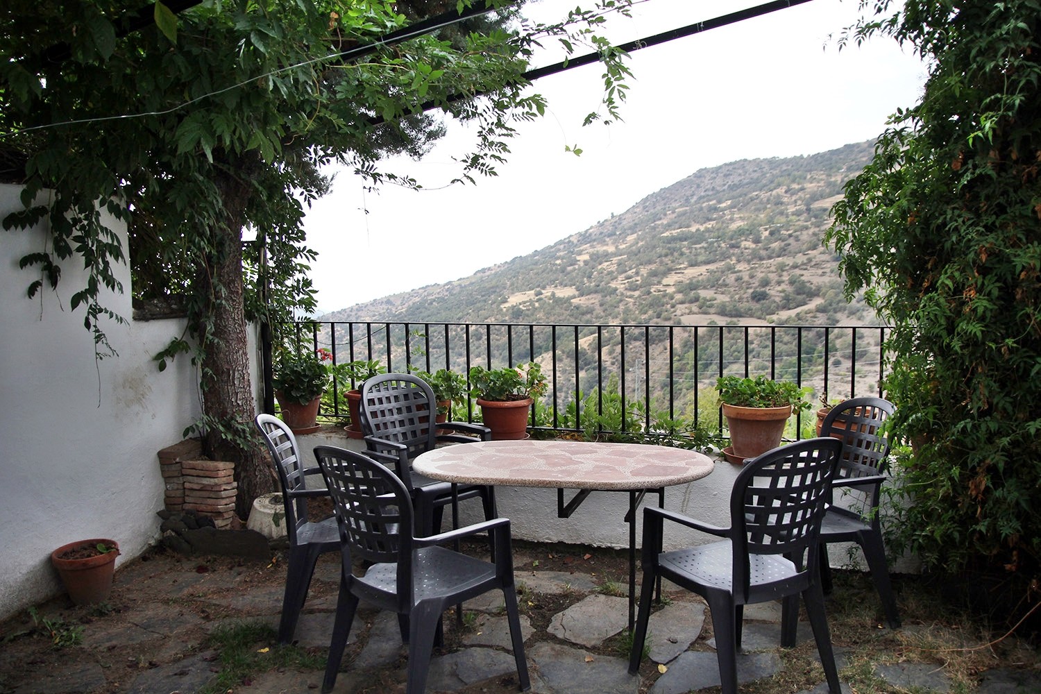 The terrace with views